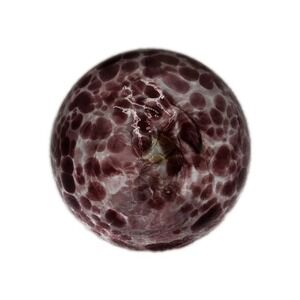 Mauve Spotted Hand Blown Art Glass Orb Christmas Ornament Gazing Ball vtg PBarn?